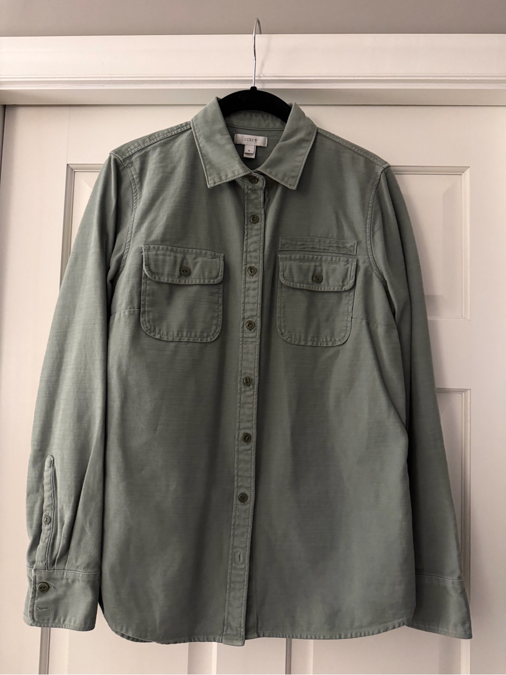 J.Crew Light Sage Utility Shirt Jacket